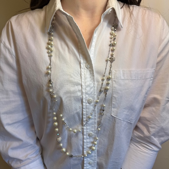 Stella & Dot Long Pearl Necklace - Picture 1 of 4